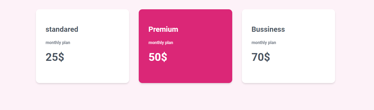 Pricing plans