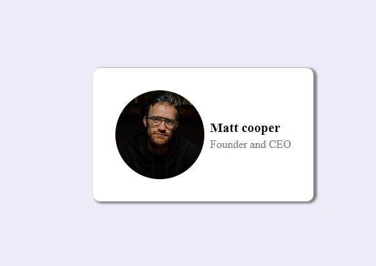 small profile card